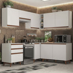 Cocina Integral Esquinera 392cm Reims Blanco 01