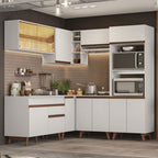 Cocina Integral de Esquina 402cm Blanco Reims 01