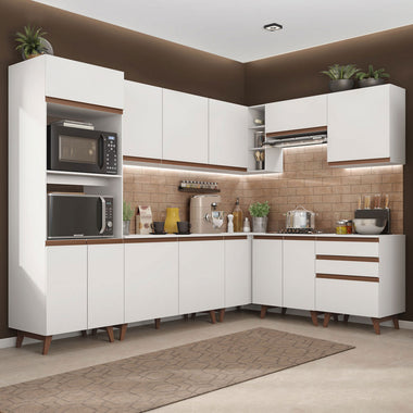Cocina Integral Esquinera 462cm Blanco Reims 01