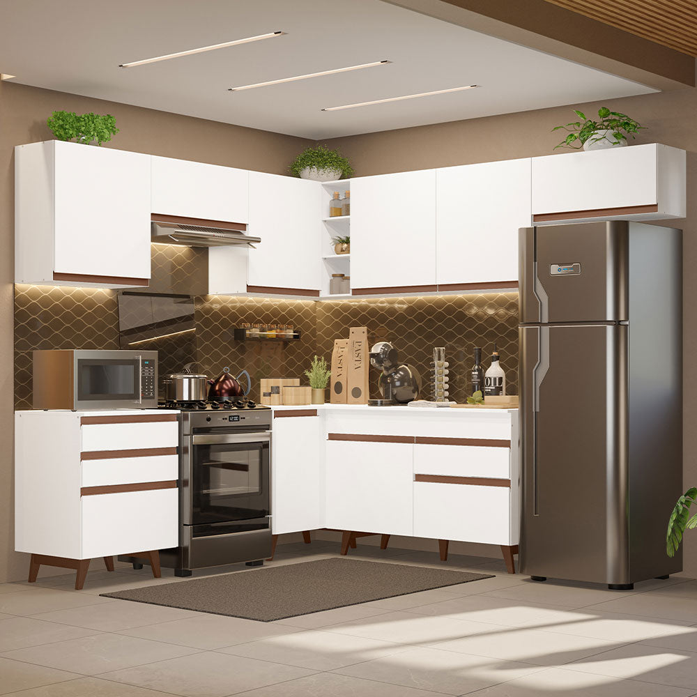 Cocina Integral Esquinera 462cm Reims Blanco 03