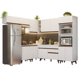 Cocina Integral de Esquina 472cm Blanco Reims 01