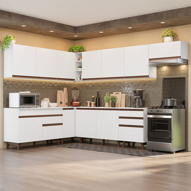 Cocina Integral Esquinera 512cm Reims Blanco 01