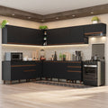 Cocina Integral Esquinera 512cm Reims Negro 01