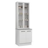 Kit Gabinete + Vitrina 70 cm Blanco Agata 02