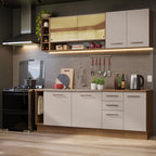 Cocina Integral 220 cm Marrón/Crema Agata Madesa