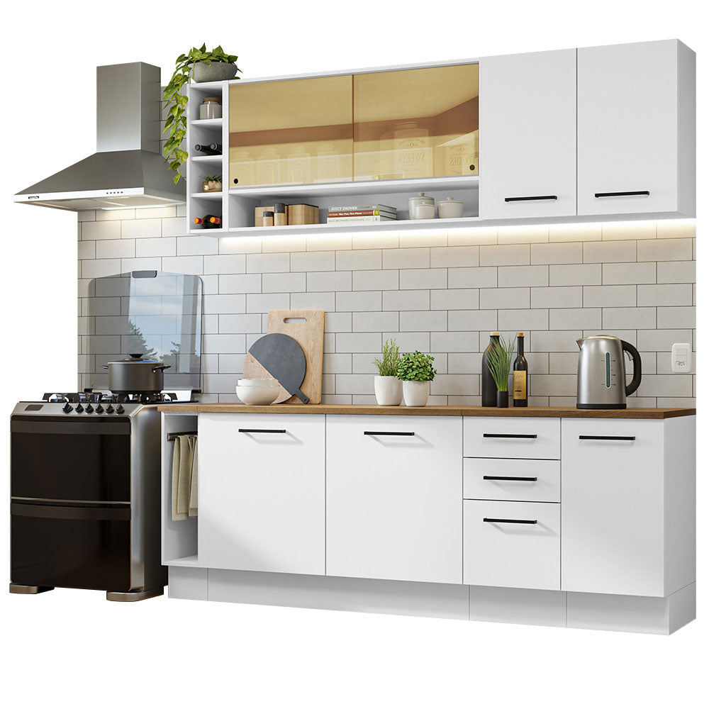 Cocina Integral 220 cm Blanco Agata Madesa