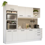 Cocina Integral 250 cm Con Mueble para Horno Blanco Agata Madesa