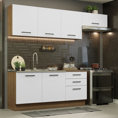 Cocina Integral 260 cm Marrón/Blanco Agata Madesa