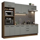 Cocina Integral 270cm Marrón/Gris Agata 01
