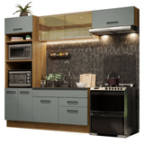 Cocina Integral 270cm Marrón/Gris Agata 04