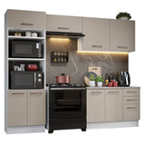 Cocina Integral 270cm Blanco/Crema Agata Madesa 07