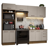 Cocina Integral 270cm Marrón/Crema Agata 07