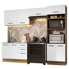 Cocina Integral 270 cm Marrón/Blanco Agata Madesa