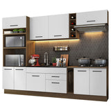 Cocina Integral 290cm Marrón/Blanco Agata 01