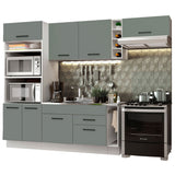 Cocina Integral 290cm Blanco/Gris Agata 02