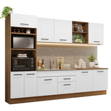 Cocina Integral 310cm Marrón/Blanco Agata Madesa 02