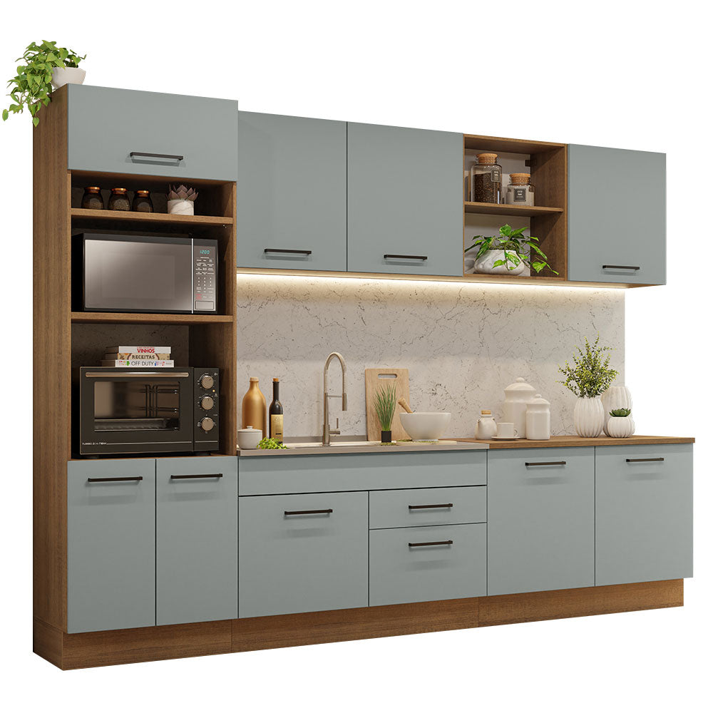 Cocina Integral 310cm Marrón/Gris Agata 02