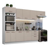 Cocina Integral 330cm Blanco/Crema Agata 01