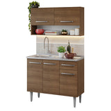 Cocina Integral 105cm con Tarja Marrón Emilly 04