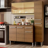 Cocina Compacta 137cm Marrón Emilly Gold 03