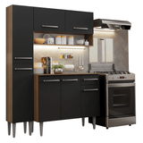 Cocina Integral 137 cm Marrón/Negro Emilly