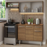 Cocina Compacta 165cm Marrón Emilly 03
