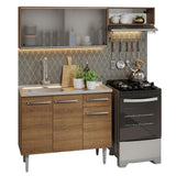 Cocina Compacta 165cm con Fregadero Marrón Emilly 05