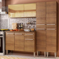 Cocina Compacta 169 cm 9 Puertas 1 Cajón Marrón Emilly Madesa 06
