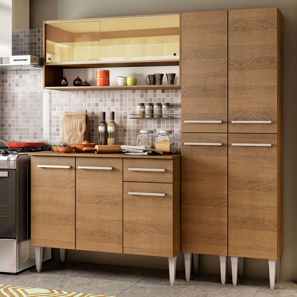 Cocina Compacta 169cm Marrón Emilly Winter 08