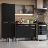 Cocina Compacta 169cm Marrón/Negro Emilly 10