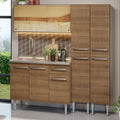 Cocina Compacta 169 cm Con Fregadero Marrón Emilly Madesa
