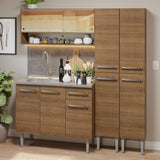 Cocina Compacta 169cm con Fregadero Marrón Emilly 14