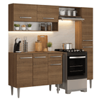 Cocina Compacta 197 cm Marrón Emilly Madesa