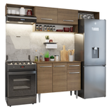 Cocina Integral 225cm Marrón Emilly Madesa 01