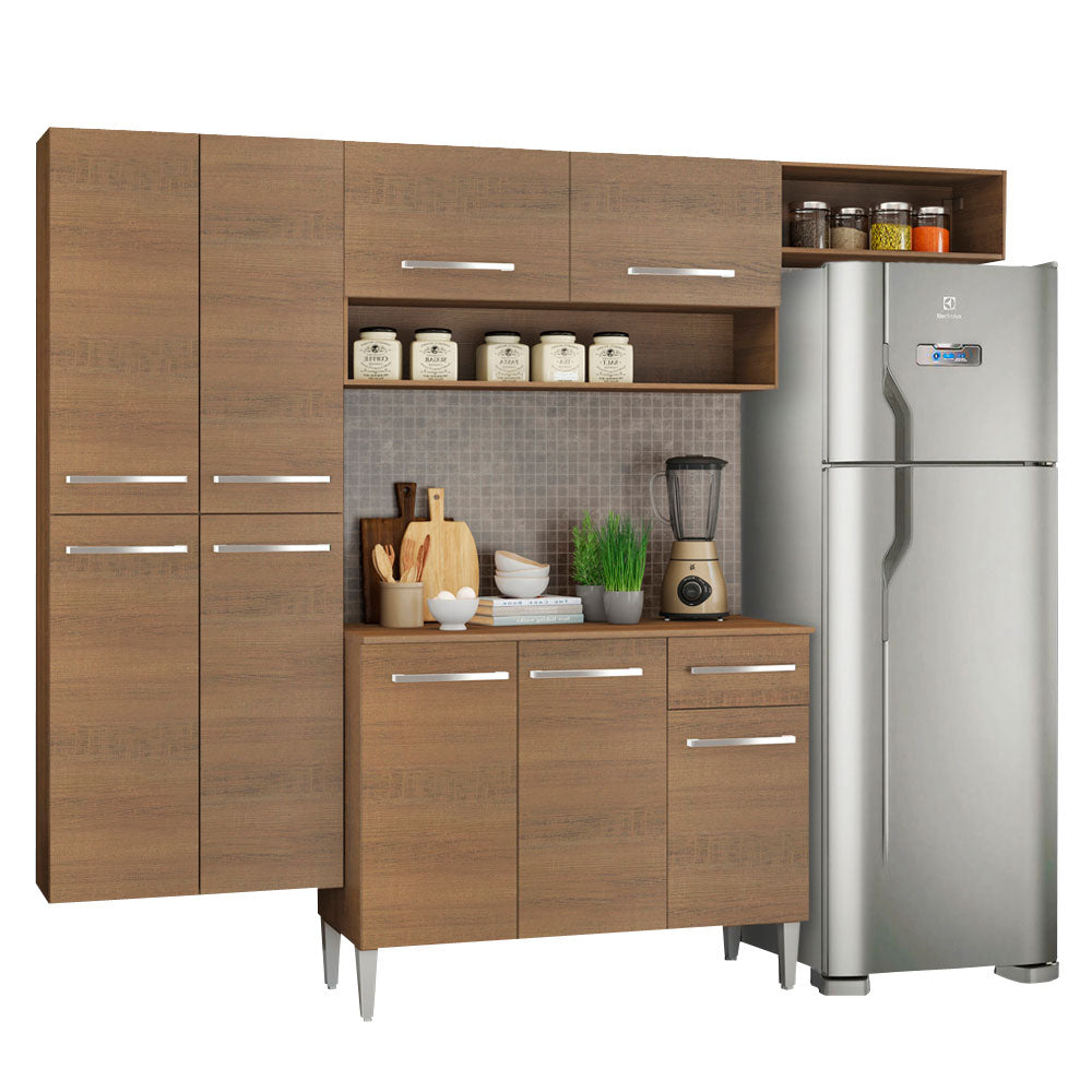 Cocina Integral 229cm Marrón Emilly Fit 03