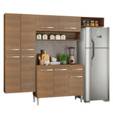 Cocina Integral 229cm Marrón Emilly Fit 03
