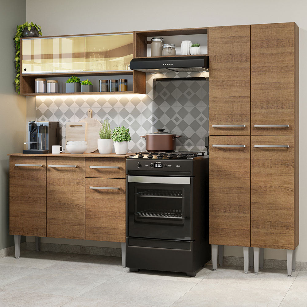 Cocina Integral 229cm Marrón Emilly 04