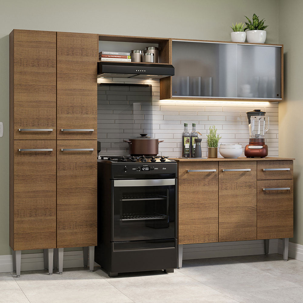 Cocina Integral 229cm Marrón Marrón Emilly 05