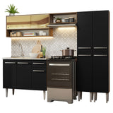 Cocina Integral 229cm con Fregadero Marrón/Negro Emilly 11