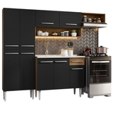 Cocina Integral 229cm con Fregadero Marrón/Negro Emilly 12