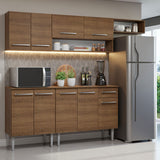 Cocina Integral 229cm con Encimera Marrón Emilly Madesa 14