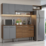 Cocina Compacta 229cm Marrón/Gris Emilly 15