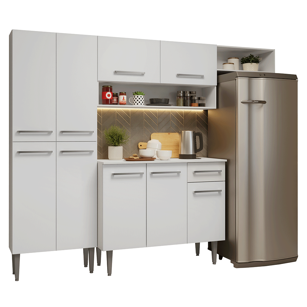 Cocina Compacta 229 cm Emilly Blanco 016
