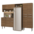 Cocina Compacta 229 cm Marrón Emilly Madesa