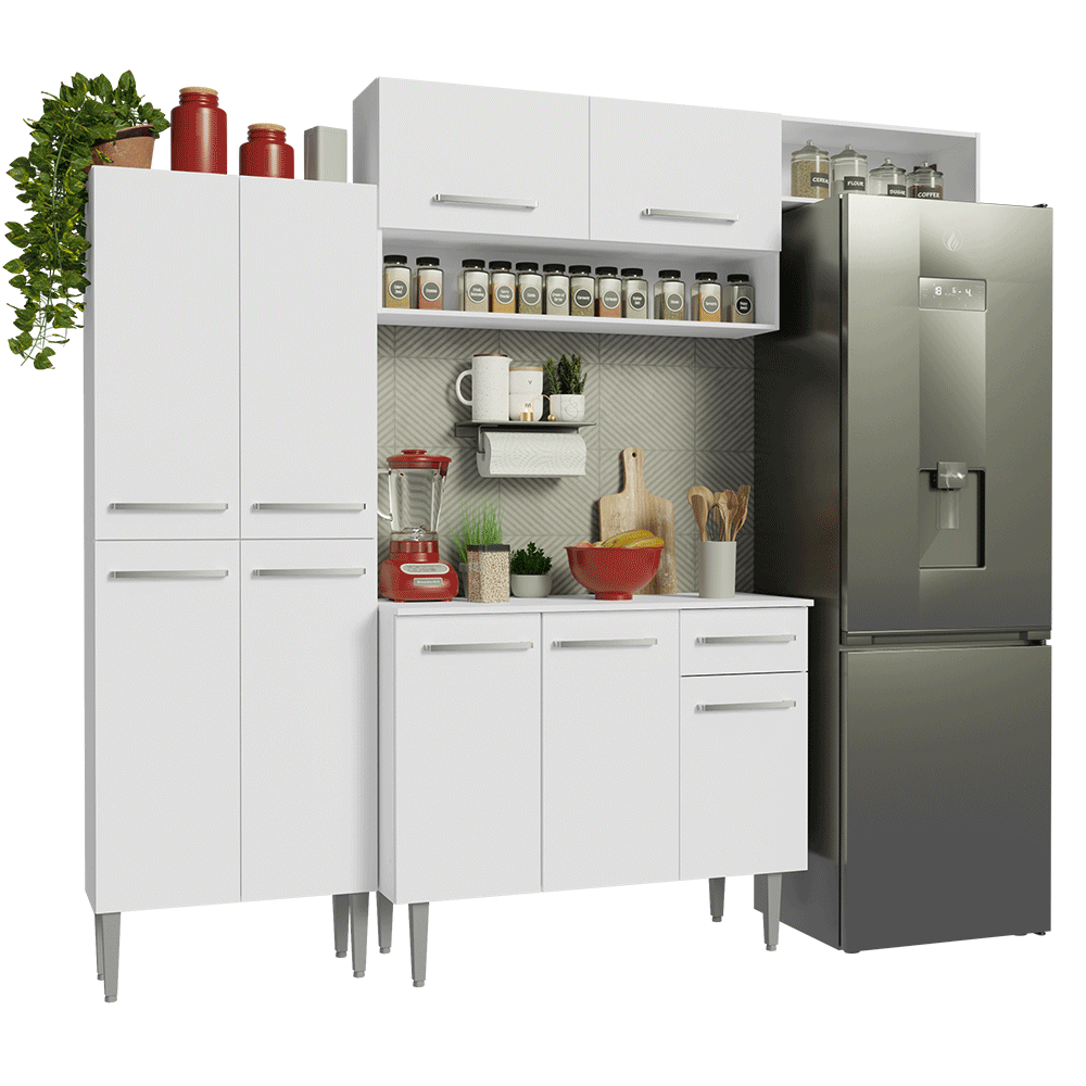 Cocina Integral 229cm Blanco Emilly Madesa 18