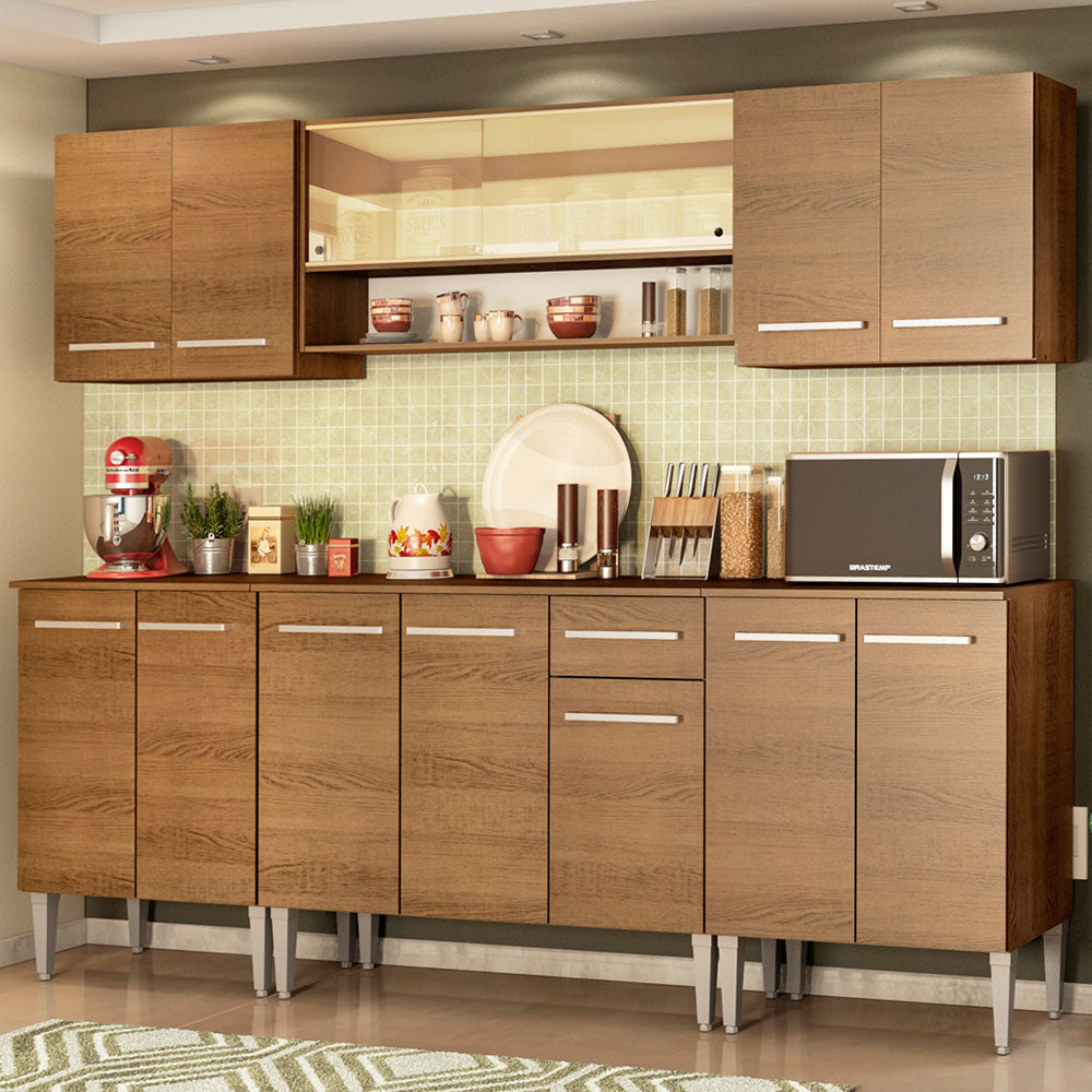 Cocina Integral 233cm Marrón Emilly Smile 04
