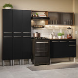 Cocina Integral 261cm Marrón/Negro Emilly 03