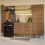 Cocina Integral 261cm Marrón Emilly 07