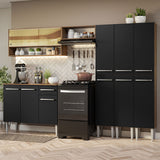 Cocina Integral 261cm Marrón/Negro Emilly 08