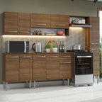 Cocina Integral 261 cm Marrón Emilly Madesa